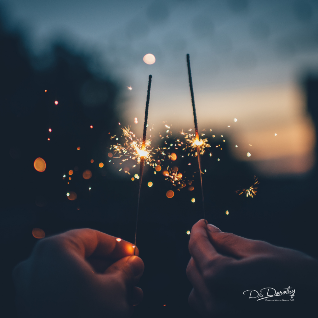 Two people doing fireworks on the 4th of July