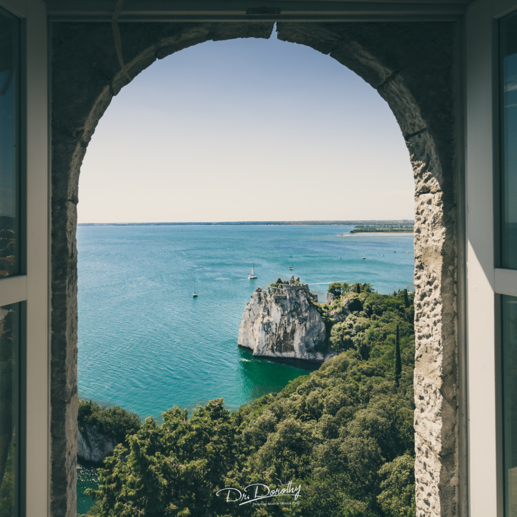 Looking through an arch for another perspective