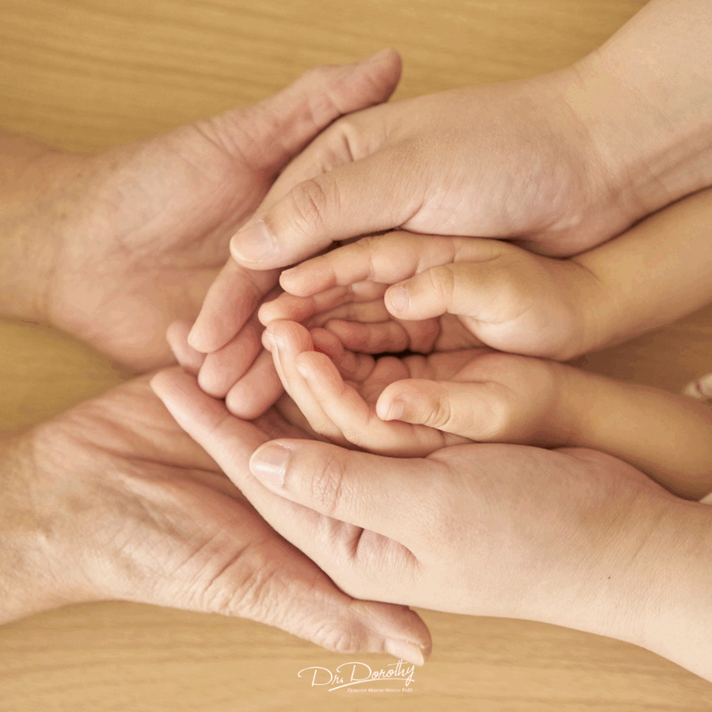 3 sets of hands from 3 generations