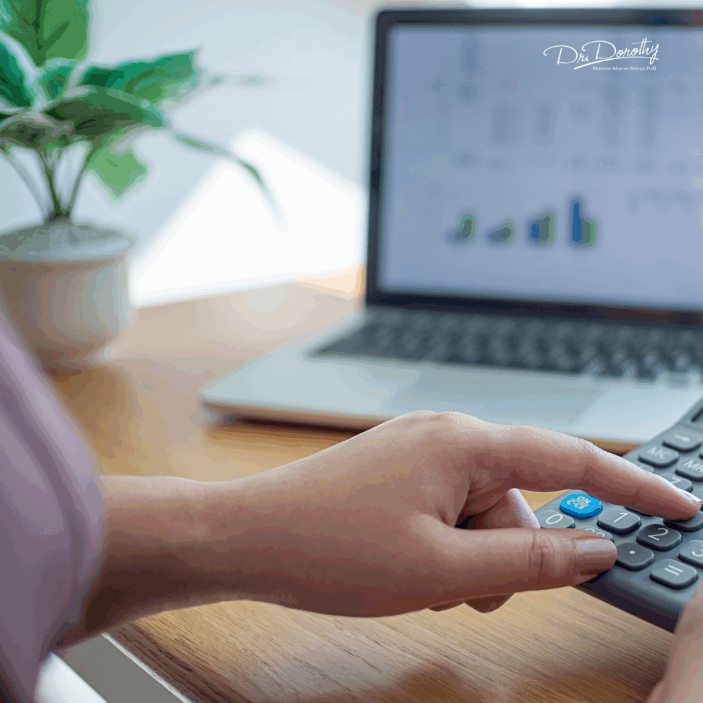 Woman preparing an invoice