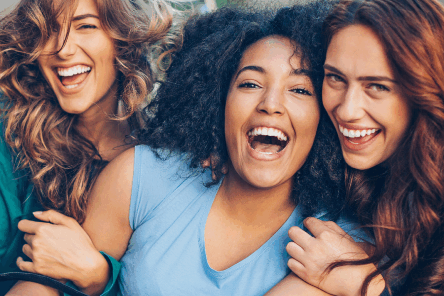 Girlfriends having fun